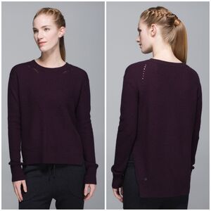 Lululemon Seva Merino Wool Sweater Black Cherry Size 8